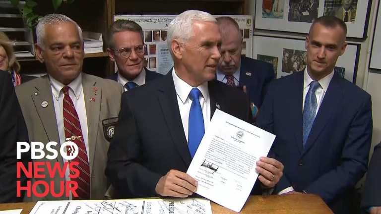 WATCH: Vice President Mike Pence files for President Donald Trump as candidate in NH primary
