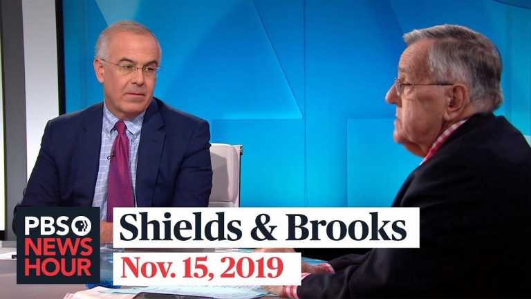 Shields and Brooks on impeachment testimony, newest 2020 Democrats
