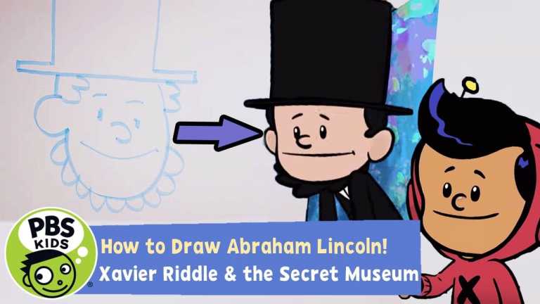 Xavier Riddle and the Secret Museum | ✏️How to Draw Abraham Lincoln! | PBS KIDS
