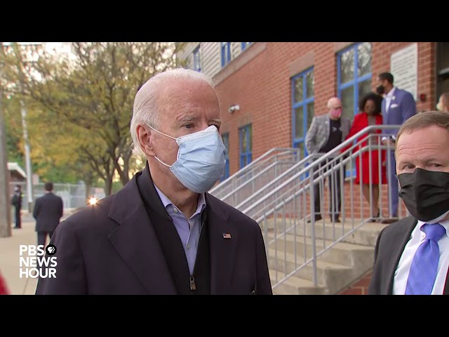 WATCH: Biden speaks outside Delaware community center during campaign stop