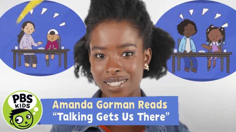 Amanda Gorman reads “Talking Gets Us There” poem | PBS KIDS Talk About | PBS KIDS