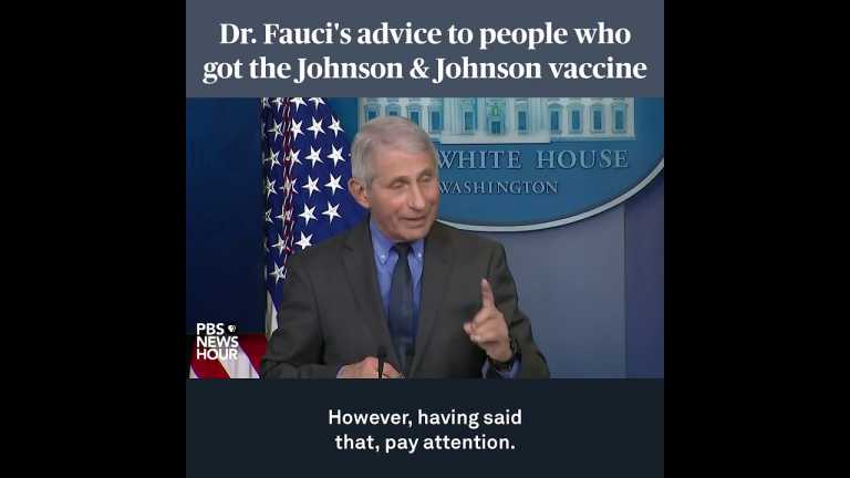 Dr. Fauci’s advice to people who got the Johnson & Johnson vaccine