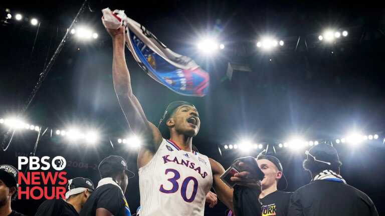 Kansas erases historic deficit to take the men’s national basketball title