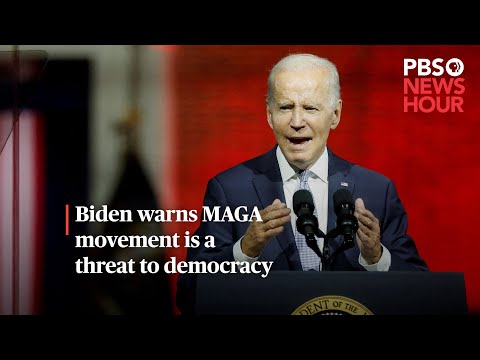 WATCH: Biden slams Trump and MAGA as threat to democracy #shorts